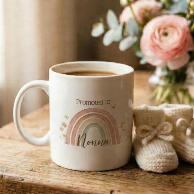 Caneca De Café Presente de Anúncio de Gravidez Nonna (Criador carregado)