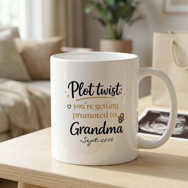 Caneca De Café Presente de Anúncio de Gravidez para Avó (Criador carregado)
