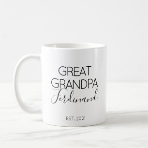 Caneca De Café Presente de Anúncio de Gravidez para Bisavô