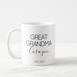 Caneca De Café Presente de Anúncio de Gravidez para Bisavó