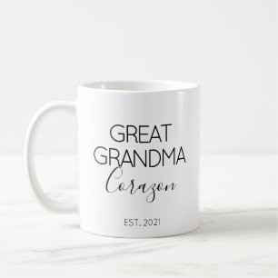 Caneca De Café Presente de Anúncio de Gravidez para Bisavó