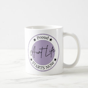 Caneca De Café Presente de Anúncio de Gravidez para Tia Orgulhosa