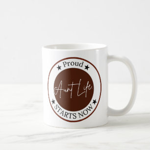 Caneca De Café Presente de Anúncio de Gravidez para Tia Orgulhosa