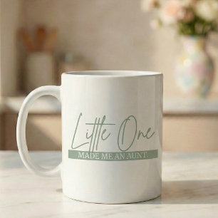 Caneca De Café Presente de Anúncio de Gravidez Tia Pequeno