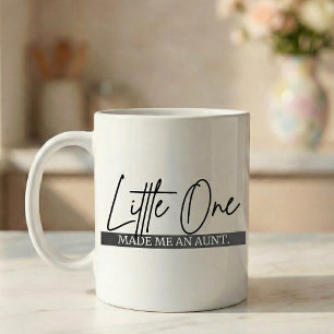 Caneca De Café Presente de Anúncio de Gravidez Tia Pequeno Um
