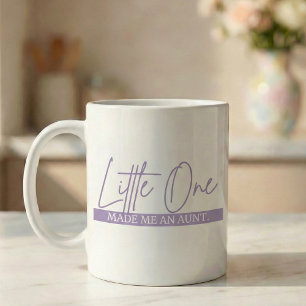 Caneca De Café Presente de Anúncio de Gravidez Tia Pequeno Um