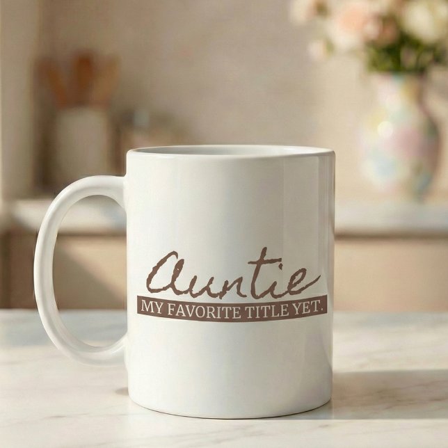 Caneca De Café Presente de Anúncio de Gravidez Título Favorito da (Criador carregado)