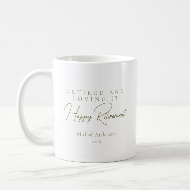 Caneca De Café Presente de Aposentado e Adorando (Esquerda)