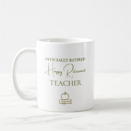 Caneca De Café Presente de Aposentadoria de Professor Oficialment