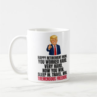 Caneca De Café Presente de Aposentadoria Divertido do Trump para