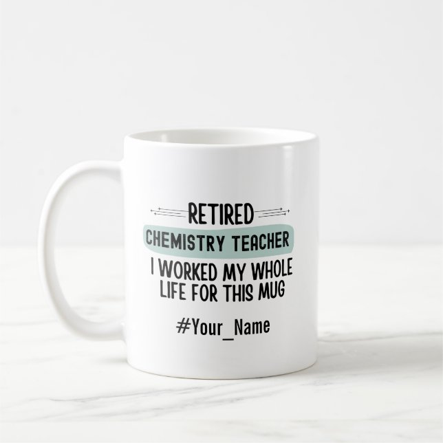 Caneca De Café Presente de Aposentadoria Engraçado para Professor (Esquerda)