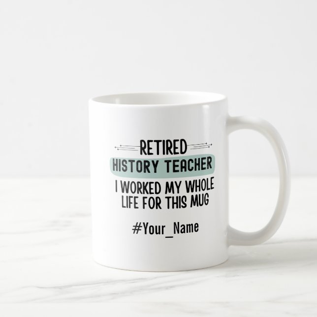 Caneca De Café Presente de Aposentadoria Engraçado para Professor (Direita)