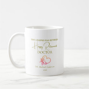 Caneca De Café Presente de Aposentadoria para Médico A Lenda se A