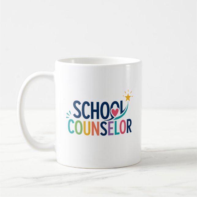 Caneca De Café Presente de Apreciação ao Orientador Escolar (Esquerda)