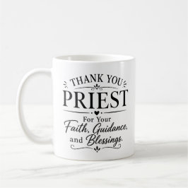 Caneca De Café Presente de Apreciação ao Padre, Obrigado