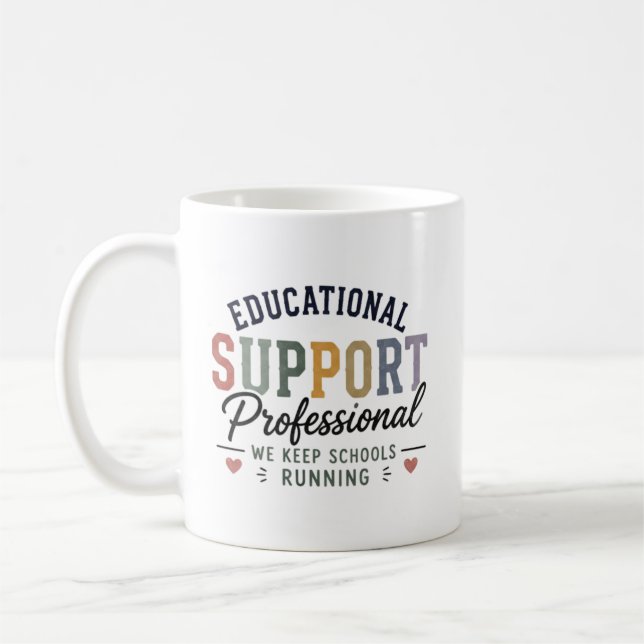 Caneca De Café Presente de Apreciação ao Profissional de Apoio Ed (Esquerda)