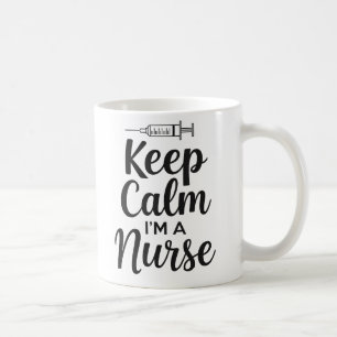 Caneca De Café "Presente de Apreciação de Enfermeira - Fique calm