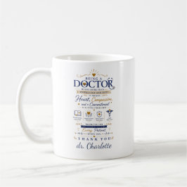 Caneca De Café Presente de Apreciação de Médico Personalizado | O