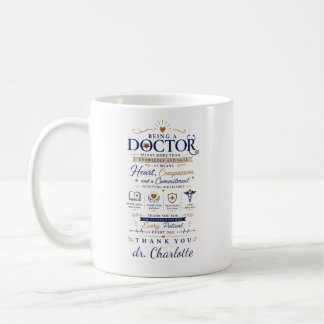 Caneca De Café Presente de Apreciação de Médico Personalizado | O