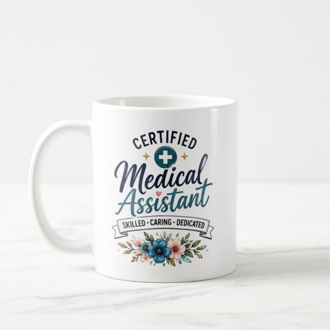 Caneca De Café Presente de Apreciação para Assistente Médico Cert (Esquerda)
