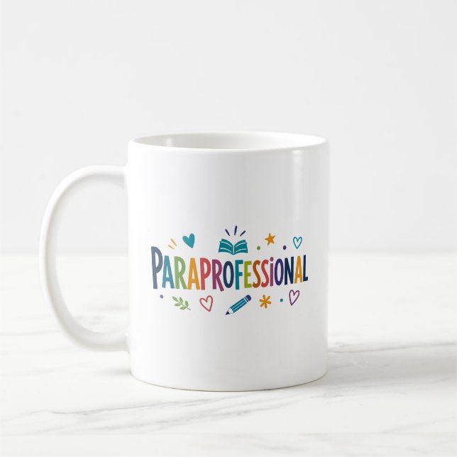 Caneca De Café Presente de Apreciação para Paraprofissional (Esquerda)