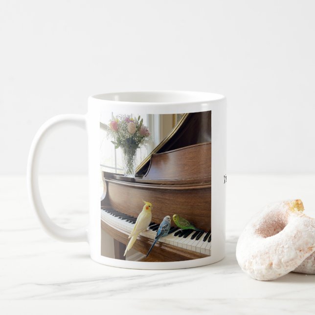 Caneca De Café Presente de Apreciação para Professor Amante de Mú (Com Donut)