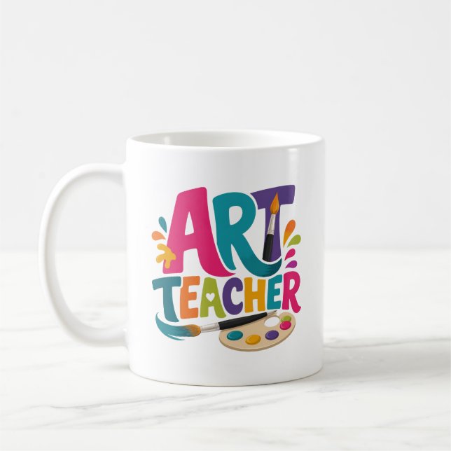 Caneca De Café Presente de Apreciação para Professor de Arte (Esquerda)