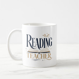 Caneca De Café Presente de Apreciação para Professor de Leitura