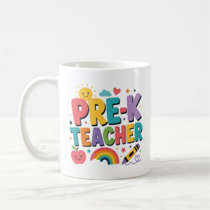 Caneca De Café Presente de Apreciação para Professor de Pré-Escol