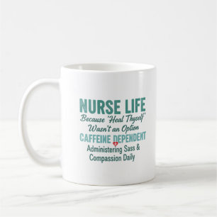 Caneca De Café Presente de Apreciação pela Vida de Enfermeira Dep