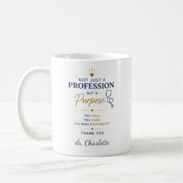 Caneca De Café Presente de Apreciação Personalizado para Médico |