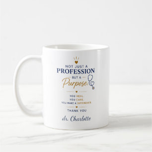 Caneca De Café Presente de Apreciação Personalizado para Médico