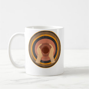 Caneca De Café Presente de Artista de Cerâmica Retro Olaria