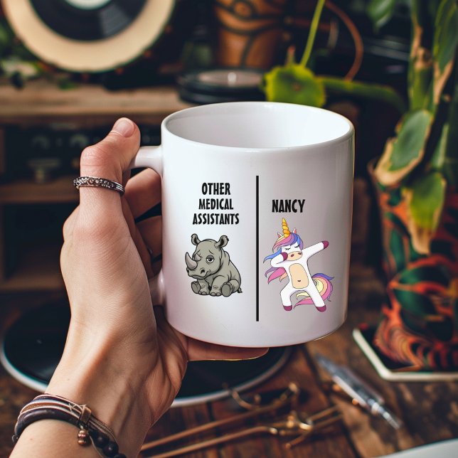 Caneca De Café Presente de Assistente Médico, Personalizado Médic (Criador carregado)