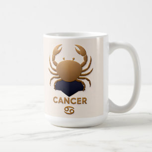 Caneca De Café Presente de Astrologia Decoração de Câncer Zodíaco