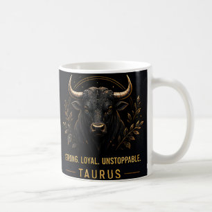 Caneca De Café Presente de Astrologia Touro Símbolo do Touro Fort