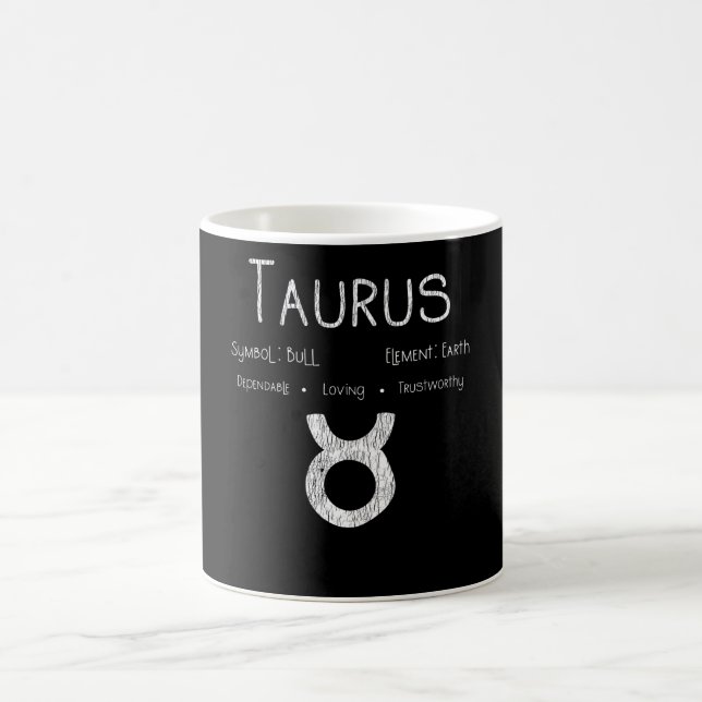 Caneca De Café Presente de Astrologia Touro Zodiac Sign Touro Ter (Centro)