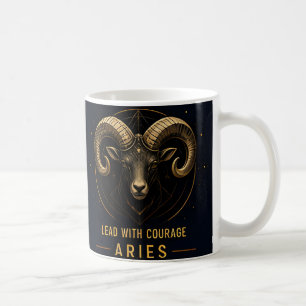 Caneca De Café Presente de Astronomia Carneiro Áries Força Corage
