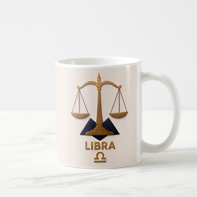 Caneca De Café Presente de Astronomia Decoração de Libra Zodíaco (Direita)