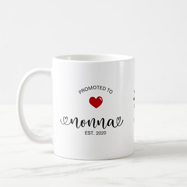 Caneca De Café Presente de Avó para Nonna promovida a Avó (Esquerda)