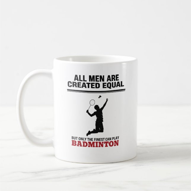 Caneca De Café Presente de Badminton para Treinador de Pai Jogado (Esquerda)