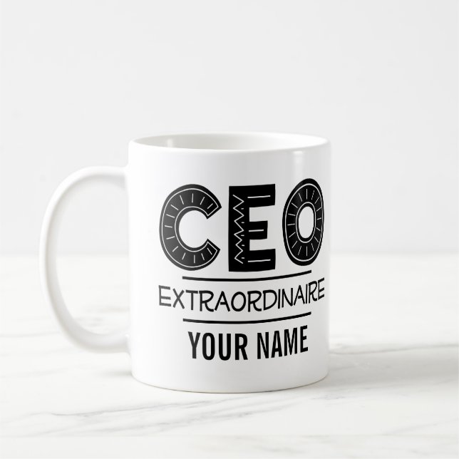 Caneca De Café Presente de Baixa de Apreciação do CEO (Esquerda)