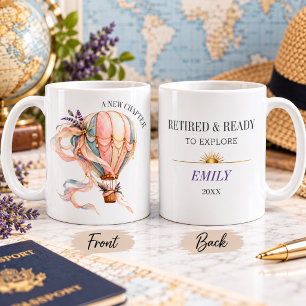 Caneca De Café Presente de Balão de Ar Quente para Aposentadoria