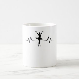 Caneca De Café Presente de Balé Clássico Ballerina Heartbeat Desi