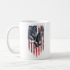 Caneca De Café Presente de bandeira e águia americanas - do pai p
