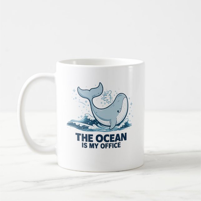 Caneca De Café Presente de Biólogo Marinho para Amante do Oceano (Esquerda)