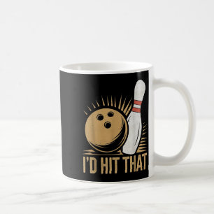 Caneca De Café Presente de Boliche Fofo e Divertido _ Eu Acertari