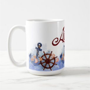 Caneca De Café Presente de Bridesmaid de Casamento de Praia Náuti
