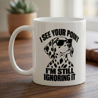 Caneca De Café Presente de Cachorro Filhote Dalmatiano Antissocia