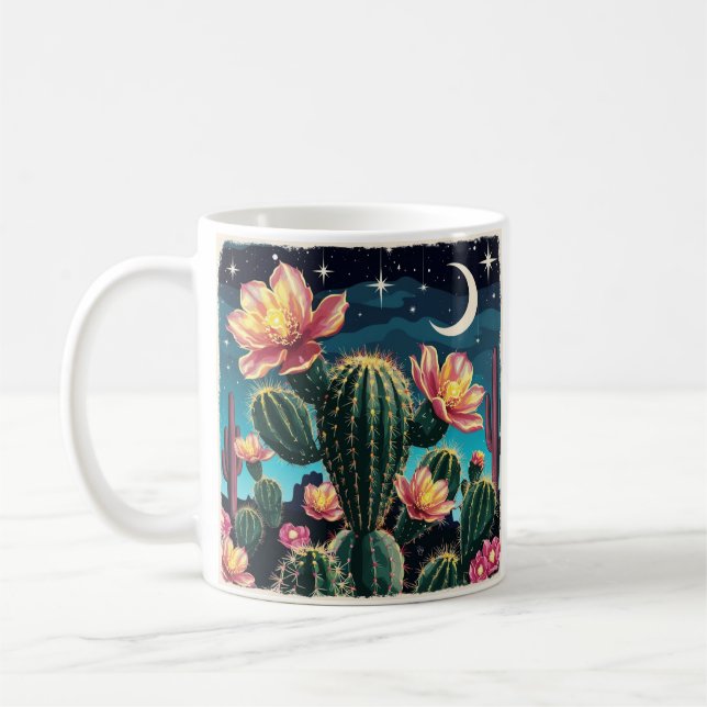 Caneca De Café Presente de cacto noturno (Esquerda)